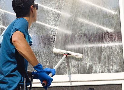 Office glass and window cleaning in Qatar