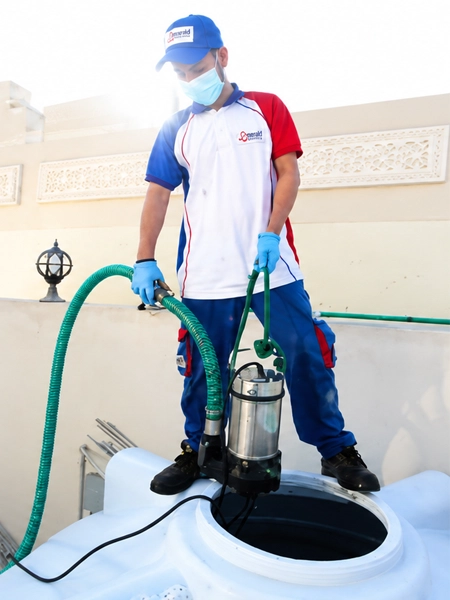 Villa water tank cleaning in Doha, Qatar