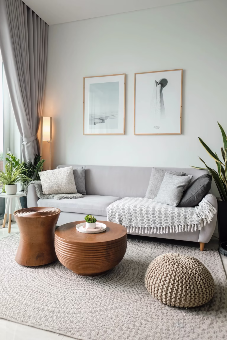 Apartment deep cleaning of a living room in Doha